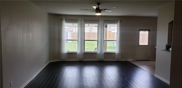 120 Millers Loop, Jarrell, TX 76537 - spare room with ceiling fan and wood-type flooring