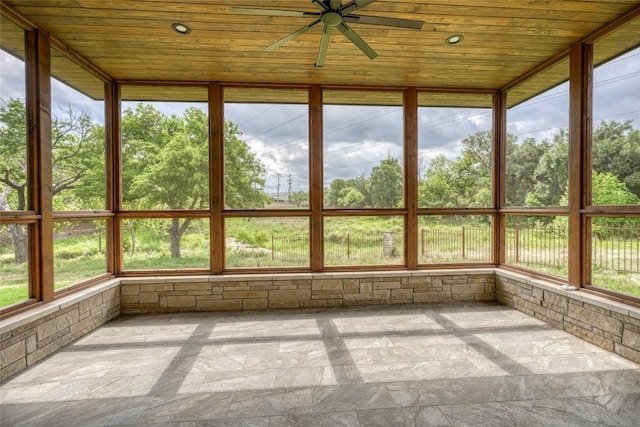 106 Edwards Cir, Horseshoe Bay, TX 78657 - unfurnished sunroom with wood ceiling