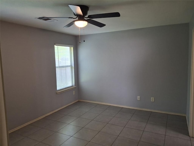 908 Sally Lunn Way, Pflugerville, TX 78660 - empty room featuring ceiling fan and light tile patterned floors