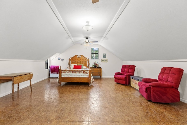 969 N State Highway 95, Bastrop, TX 78602 - bedroom with vaulted ceiling and ceiling fan