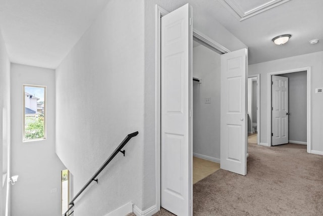 520 Betty Ann Way, Leander, TX 78641 - stairs with carpet flooring and baseboards