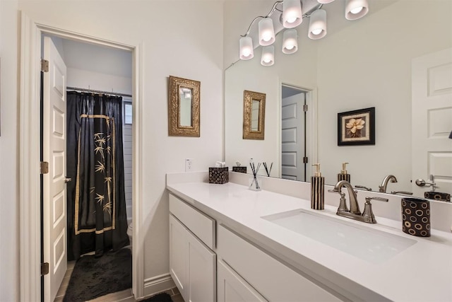 25727 Madison Rnch, San Antonio, TX 78255 - bathroom with vanity, toilet, and curtained shower