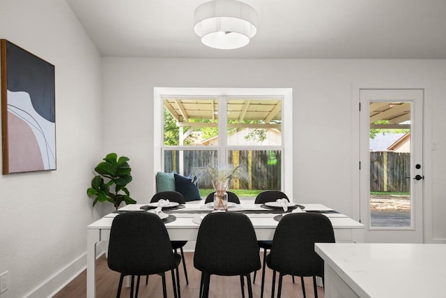1417 Charolais Dr, Austin, TX 78758 - dining space with wood finished floors and baseboards