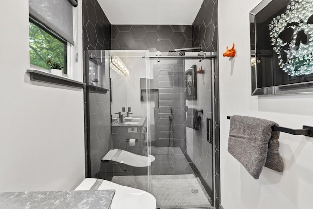 1111 Walton Ln Unit 2, Austin, TX 78721 - full bath with a shower stall, a sink, and toilet