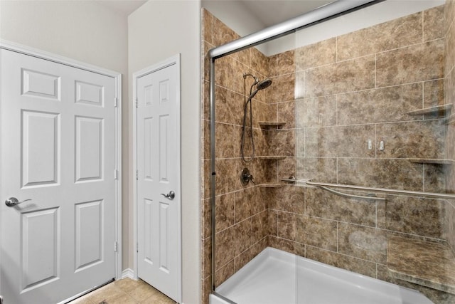 6212 Bumpstead Dr, Austin, TX 78747 - full bath featuring a shower stall and tile patterned flooring