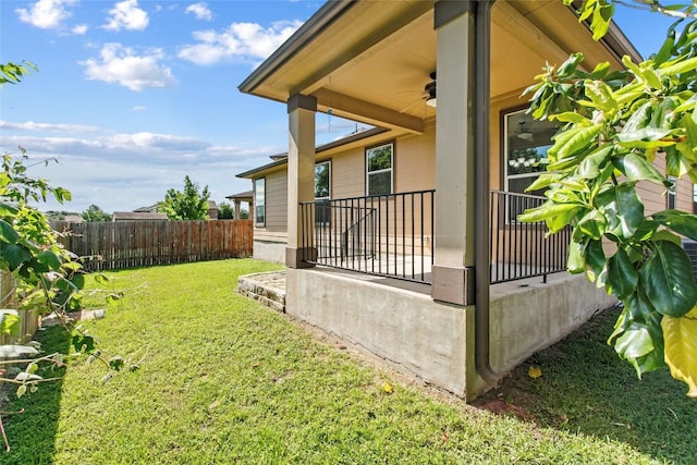 6212 Bumpstead Dr, Austin, TX 78747 - view of yard with a ceiling fan
