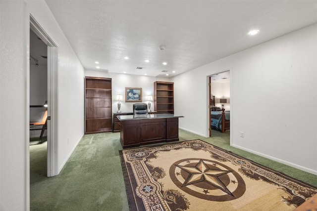 401 Southern Dr, Buda, TX 78610 - office space with light carpet, recessed lighting, and baseboards