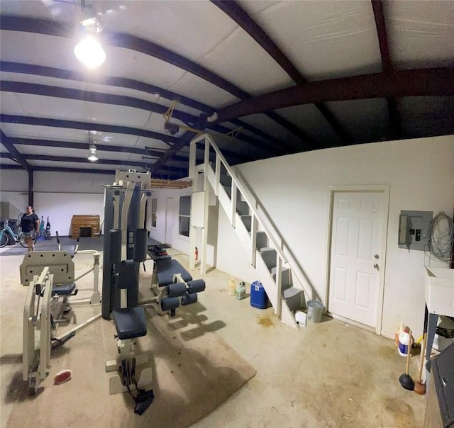 401 Southern Dr, Buda, TX 78610 - workout room featuring electric panel