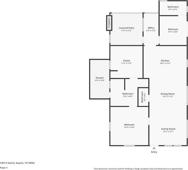 1307 E 2nd St, Austin, TX 78702 - property floor plan
