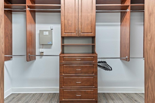 307 Palmetto Dr, Georgetown, TX 78633 - walk in closet featuring wood finished floors