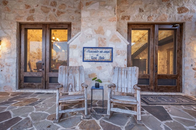 164 Camino Del Reserve, Comfort, TX 78013 - doorway to property featuring french doors and a patio area