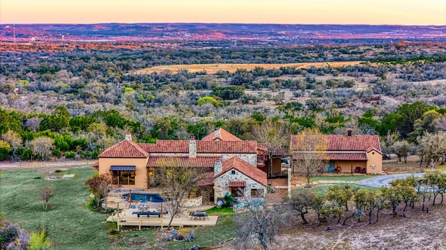 164 Camino Del Reserve, Comfort, TX 78013 - view of aerial view at dusk