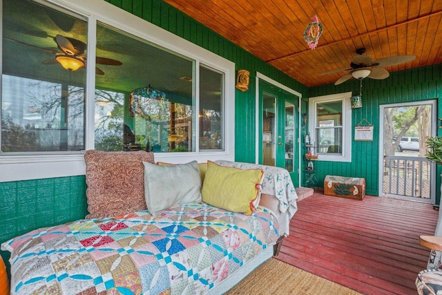 6906 Chinook Dr, Austin, TX 78736 - sunroom / solarium featuring ceiling fan
