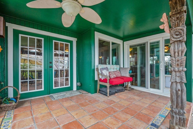 6906 Chinook Dr, Austin, TX 78736 - doorway to property with french doors and a ceiling fan