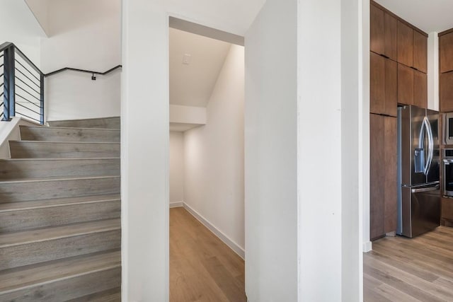 6308 Bristol Cir Unit A, Austin, TX 78723 - staircase with wood finished floors and baseboards