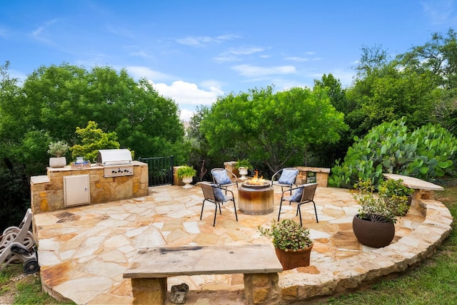 4020 Texas Wildlife Trl, Austin, TX 78735 - view of patio with a fire pit and area for grilling