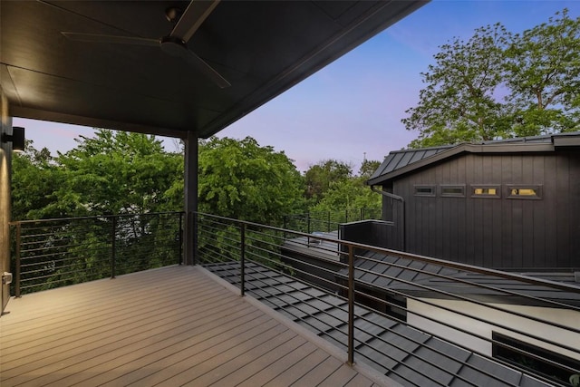 view of deck at dusk