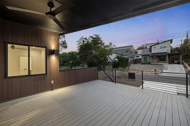 3705 Wilson St Unit 1, Austin, TX 78704 - wooden deck with a ceiling fan