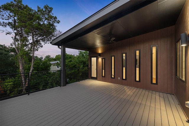 3705 Wilson St Unit 1, Austin, TX 78704 - wooden deck featuring a ceiling fan