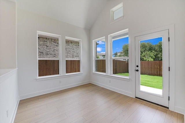1352 S Brook Dr, Leander, TX 78641 - unfurnished sunroom featuring lofted ceiling