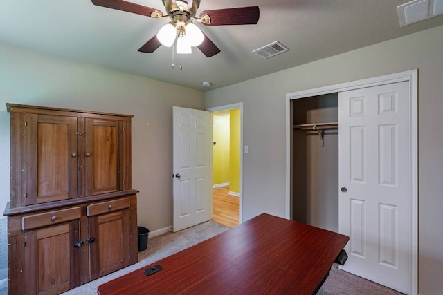 604 Comal Run, Hutto, TX 78634 - unfurnished office with light carpet and ceiling fan