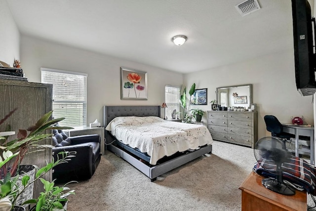 bedroom with carpet