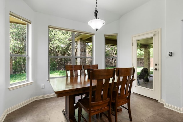 630 Wild Rose Dr, Austin, TX 78737 - dining space featuring tile patterned flooring and baseboards