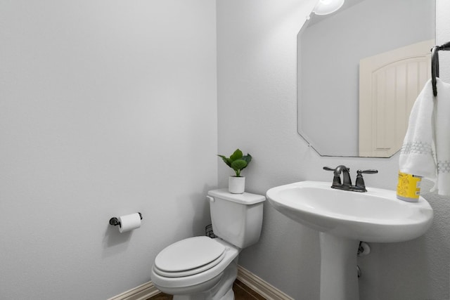 630 Wild Rose Dr, Austin, TX 78737 - half bathroom with toilet and baseboards