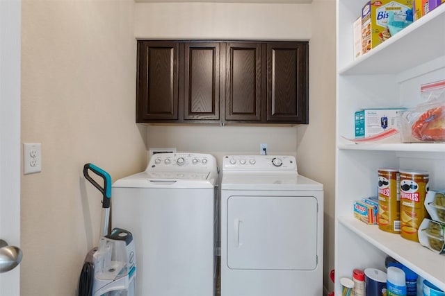 204 Mossberg Ln, Bastrop, TX 78602 - clothes washing area with independent washer and dryer and cabinet space