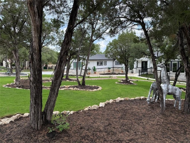 view of grassy yard