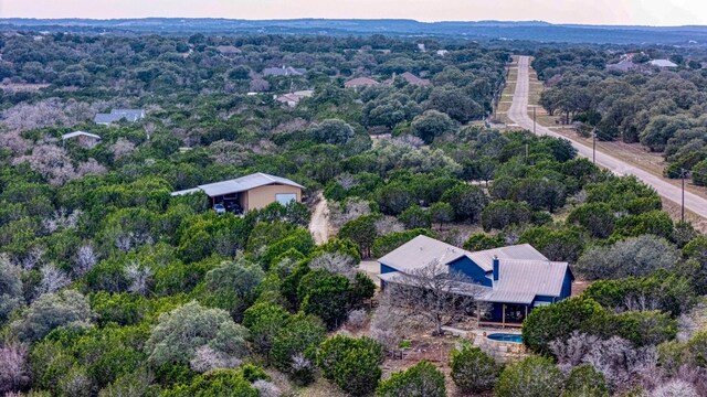 124 Hoskins Trl, Boerne, TX 78006 - aerial view of property and surrounding area featuring a forest