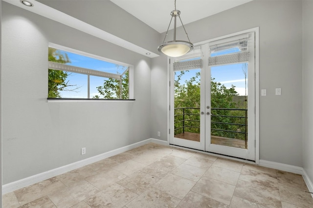 5801 Cannonade Ct, Austin, TX 78746 - empty room with baseboards and french doors