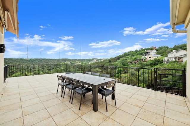 view of patio featuring outdoor dining space