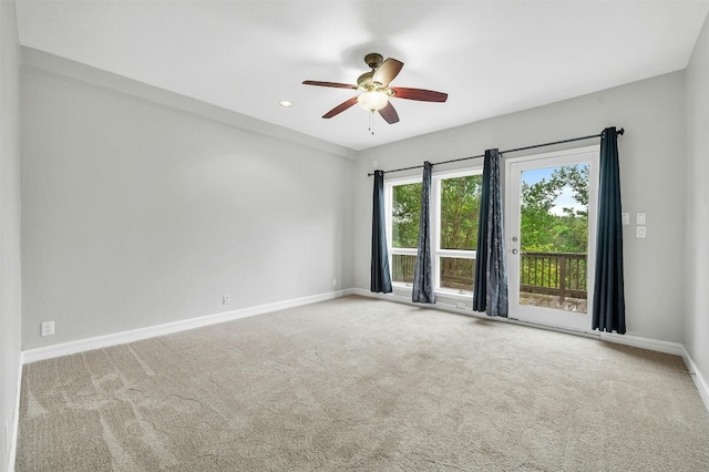 5801 Cannonade Ct, Austin, TX 78746 - carpeted spare room featuring a ceiling fan and baseboards
