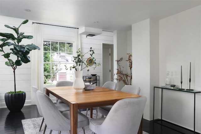 view of dining space