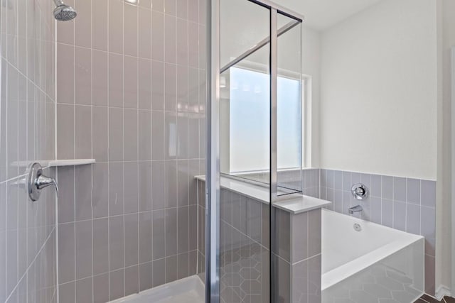 3759 Liberi Ln, Round Rock, TX 78665 - bathroom featuring a stall shower and a garden tub