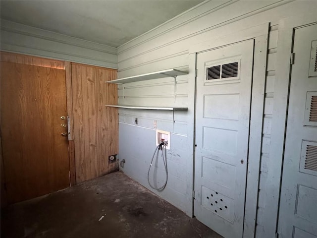 1711 Singleton Ave, Austin, TX 78702 - laundry room with washer hookup and crown molding