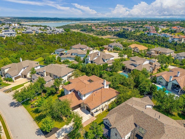 406 Woodside Ter, Austin, TX 78738 - aerial perspective of suburban area featuring a nearby body of water