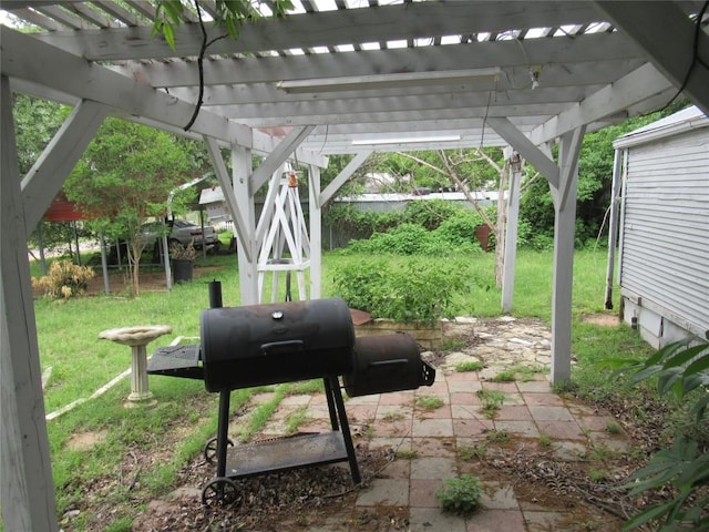 163 Cricket St, Tow, TX 78672 - view of patio / terrace featuring a pergola and grilling area