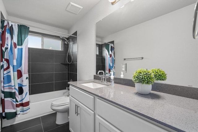 224 Backstays Loop, Kyle, TX 78640 - full bath featuring shower / bathtub combination with curtain, tile patterned floors, toilet, and vanity