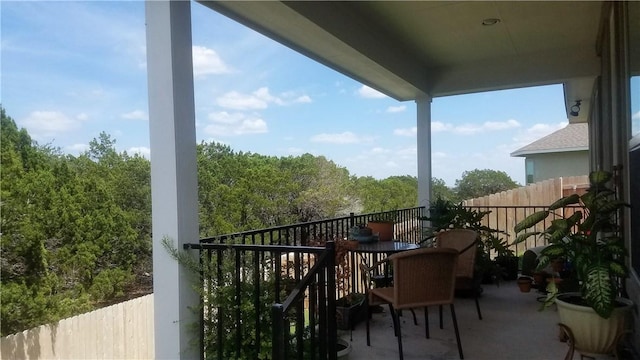 5301 Ponte Tresa Dr, Bee Cave, TX 78738 - balcony featuring a forest view