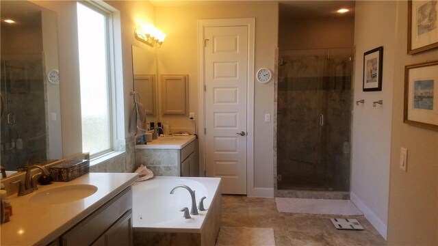 5301 Ponte Tresa Dr, Bee Cave, TX 78738 - full bath with a stall shower, vanity, and a bath
