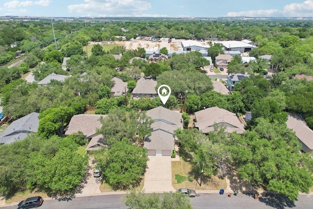 aerial overview of property's location featuring nearby suburban area
