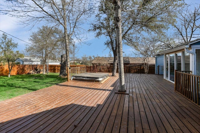1312 N 8th St, Temple, TX 76501 - deck featuring a covered hot tub