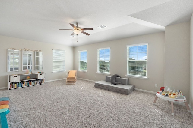1116 View Dr, Georgetown, TX 78628 - sitting room featuring ceiling fan and carpet