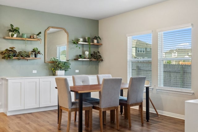 1116 View Dr, Georgetown, TX 78628 - dining space with light wood-type flooring and baseboards
