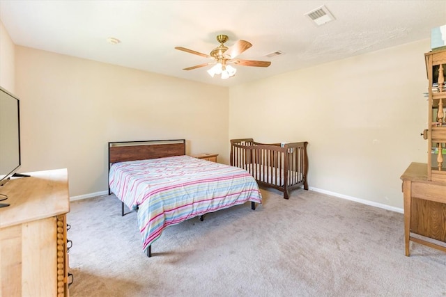 5519 Coon Tree Ct, Humble, TX 77346 - bedroom with carpet floors, baseboards, and ceiling fan