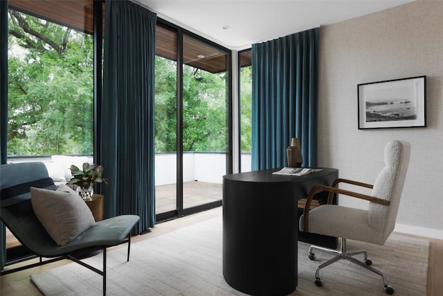 office space featuring healthy amount of natural light