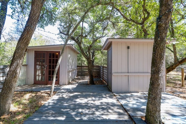 203 Hickory Dr, Sheridan, TX 77475 - view of shed with french doors