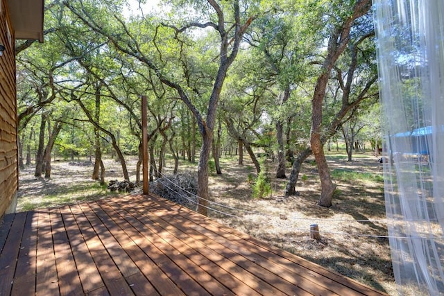 203 Hickory Dr, Sheridan, TX 77475 - view of wooden terrace